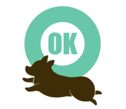 welsh corgi silhouette sticker #6981250