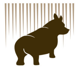 welsh corgi silhouette sticker #6981252