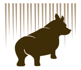 welsh corgi silhouette sticker #6981252