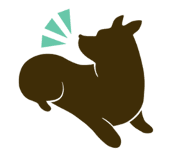 welsh corgi silhouette sticker #6981253