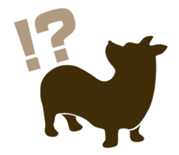welsh corgi silhouette sticker #6981254