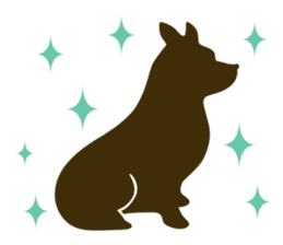 welsh corgi silhouette sticker #6981255