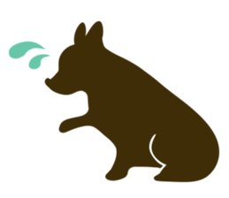 welsh corgi silhouette sticker #6981258