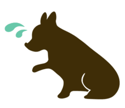 welsh corgi silhouette sticker #6981258