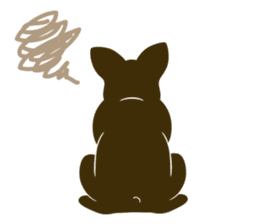 welsh corgi silhouette sticker #6981260