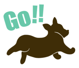 welsh corgi silhouette sticker #6981261