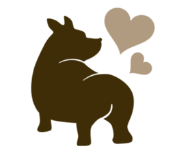 welsh corgi silhouette sticker #6981262