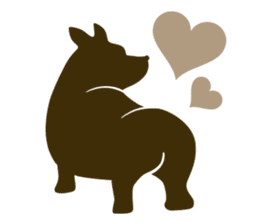 welsh corgi silhouette sticker #6981262