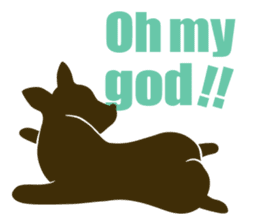 welsh corgi silhouette sticker #6981264