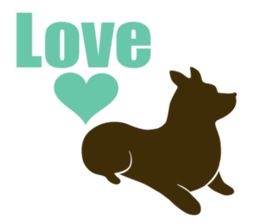 welsh corgi silhouette sticker #6981266
