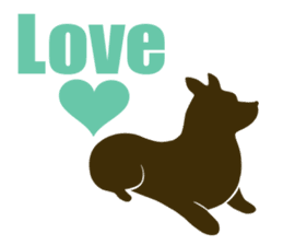 welsh corgi silhouette sticker #6981266