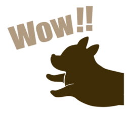 welsh corgi silhouette sticker #6981267