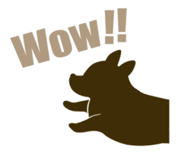 welsh corgi silhouette sticker #6981267