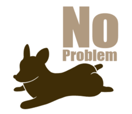 welsh corgi silhouette sticker #6981268