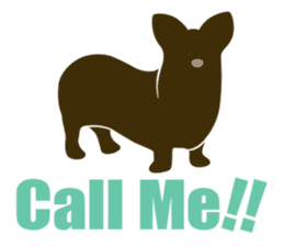 welsh corgi silhouette sticker #6981271