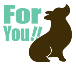 welsh corgi silhouette sticker #6981272