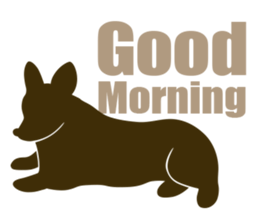 welsh corgi silhouette sticker #6981273
