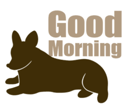 welsh corgi silhouette sticker #6981273