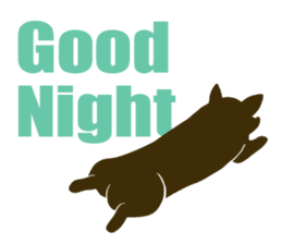 welsh corgi silhouette sticker #6981274