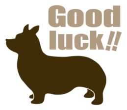 welsh corgi silhouette sticker #6981276