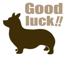 welsh corgi silhouette sticker #6981276
