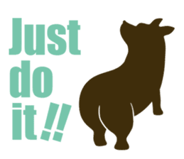 welsh corgi silhouette sticker #6981277