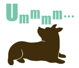 welsh corgi silhouette sticker #6981279