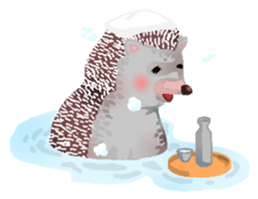 Hedgehog & rabbit sticker #6981917