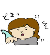 cat and women sticker #6982521