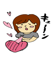 cat and women sticker #6982523