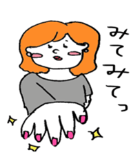 cat and women sticker #6982524