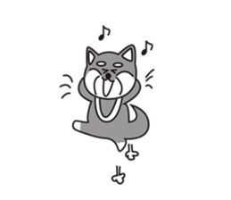 Black Shiba Inu Yu sticker #6983152