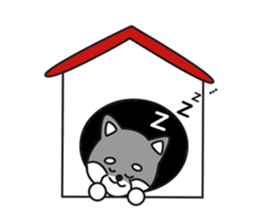 Black Shiba Inu Yu sticker #6983153