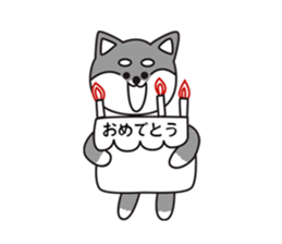 Black Shiba Inu Yu sticker #6983161