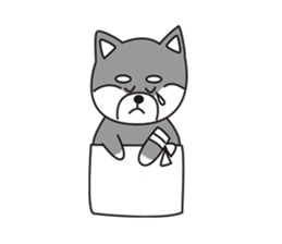 Black Shiba Inu Yu sticker #6983163