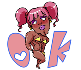 Muscular five people sticker #6983903