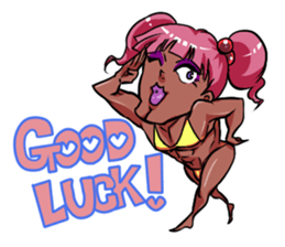 Muscular five people sticker #6983904