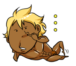 Muscular five people sticker #6983926