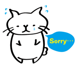 Everyday of salaried white cat mie sticker #6985730
