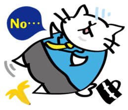 Everyday of salaried white cat mie sticker #6985733