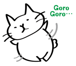 Everyday of salaried white cat mie sticker #6985734