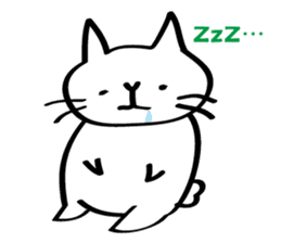 Everyday of salaried white cat mie sticker #6985735