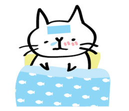 Everyday of salaried white cat mie sticker #6985737