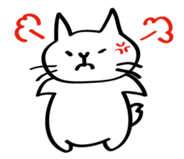 Everyday of salaried white cat mie sticker #6985738