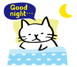Everyday of salaried white cat mie sticker #6985741