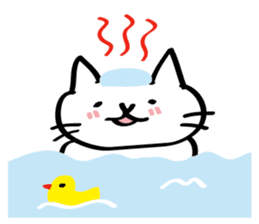 Everyday of salaried white cat mie sticker #6985742