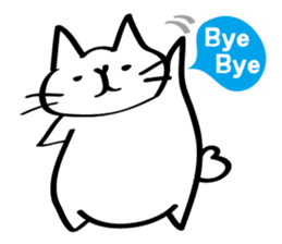 Everyday of salaried white cat mie sticker #6985744