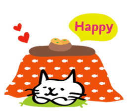 Everyday of salaried white cat mie sticker #6985747