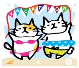 Everyday of salaried white cat mie sticker #6985748