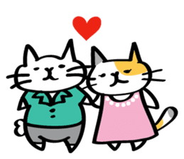 Everyday of salaried white cat mie sticker #6985749